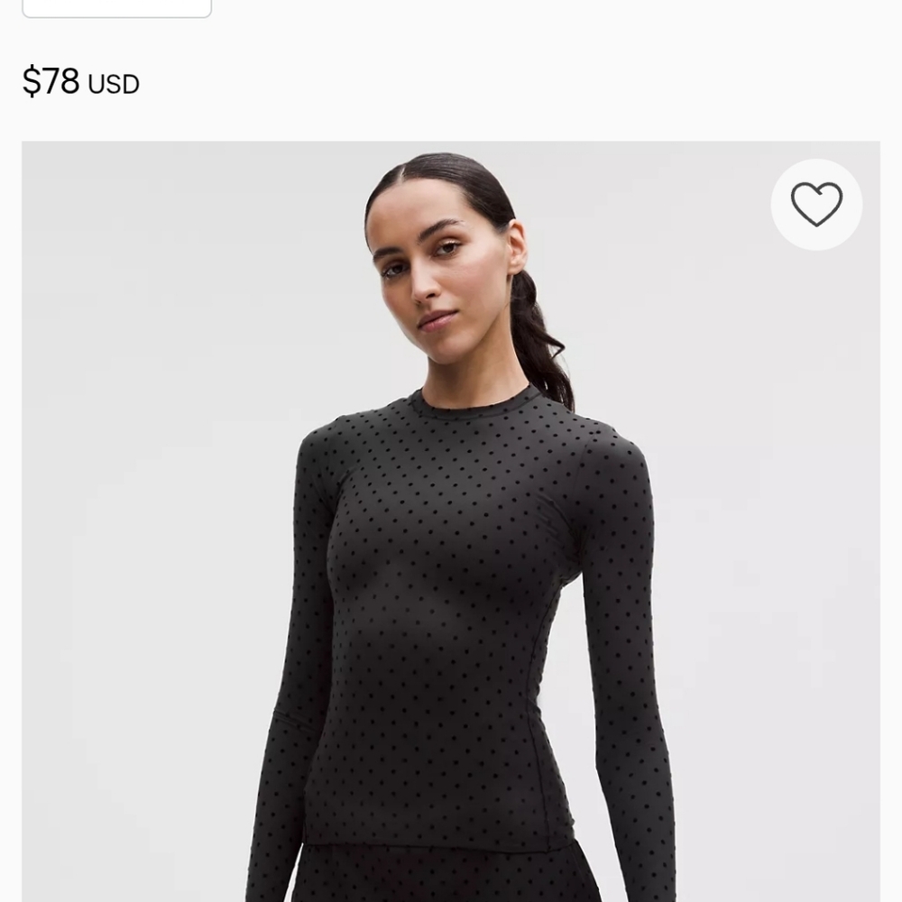 Lululemon POLKA FLOCK Wundermost Ultra-Soft Crewneck Long Sleeve Shirt  Small